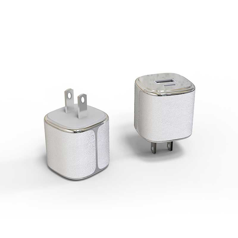 Powerful Type C Wall Charger USB-C And USB-A PD GaN Wall Charger With Leather Shell